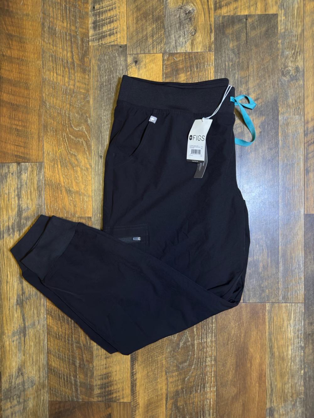 FIGS Zamora FreeX Lined Jogger Scrub Black Pants size XL Petite NEW